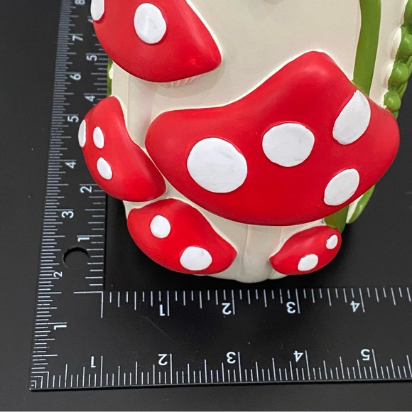 Adorable Ceramic 3D Red Mushroom 8-inch Vase - Picture 5 of 16